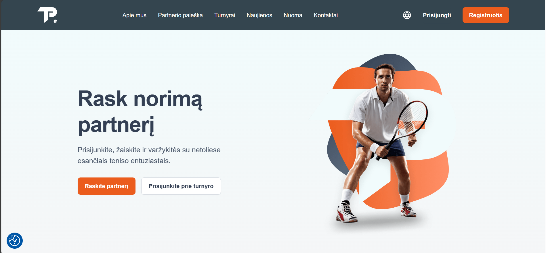 Tennis Partner Landing + System